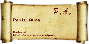 Papiu Aura névjegykártya